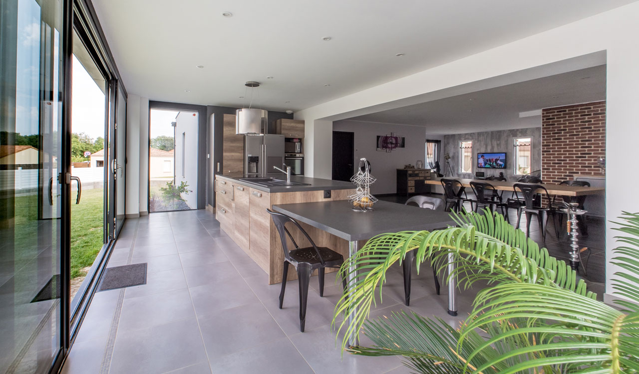 Extension de cuisine sur jardin