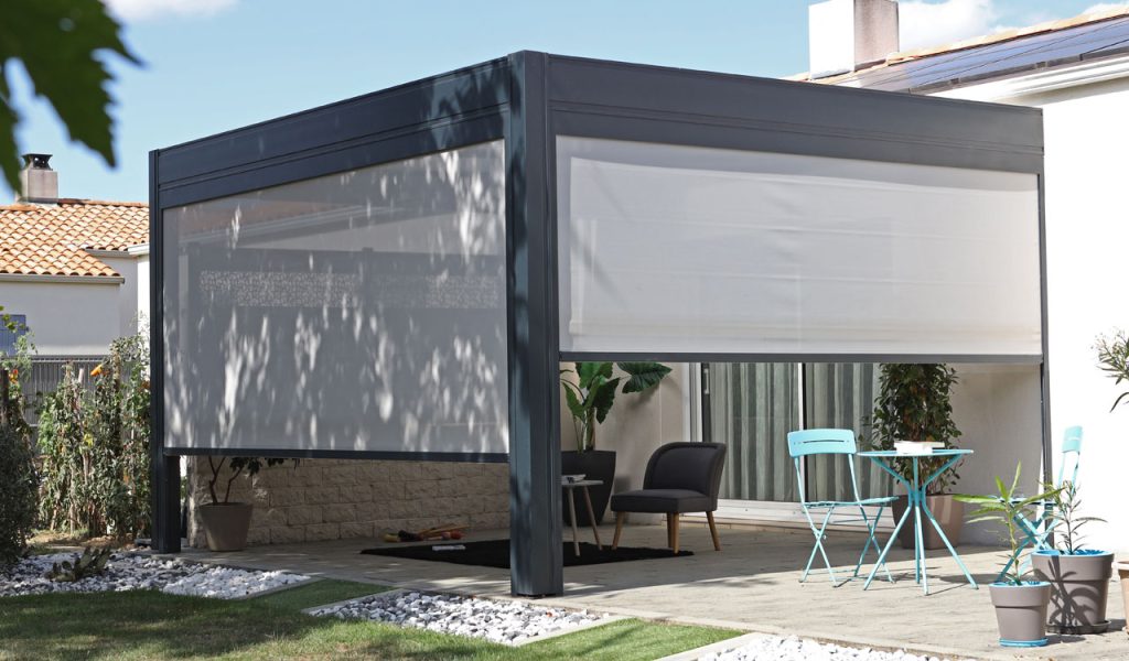 Pergola design avec stores Rénoval