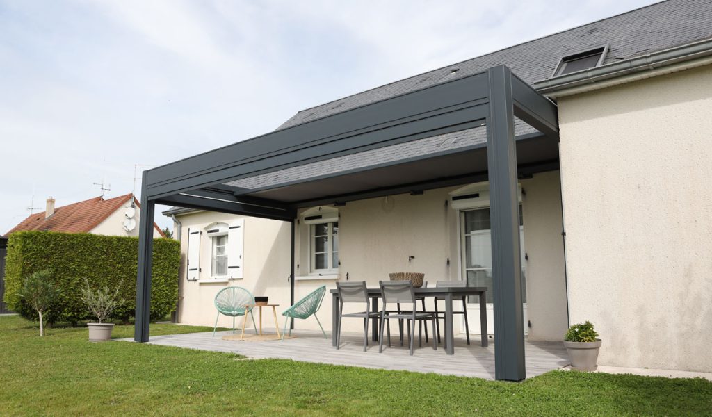 Pergola design toile rétractable Rénoval